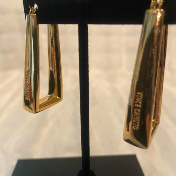 Vince Camuto Gold with Baquettes Geometric Earrings - Picture 3 of 9